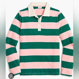J. Crew Long-sleeve rugby stripe polo shirt